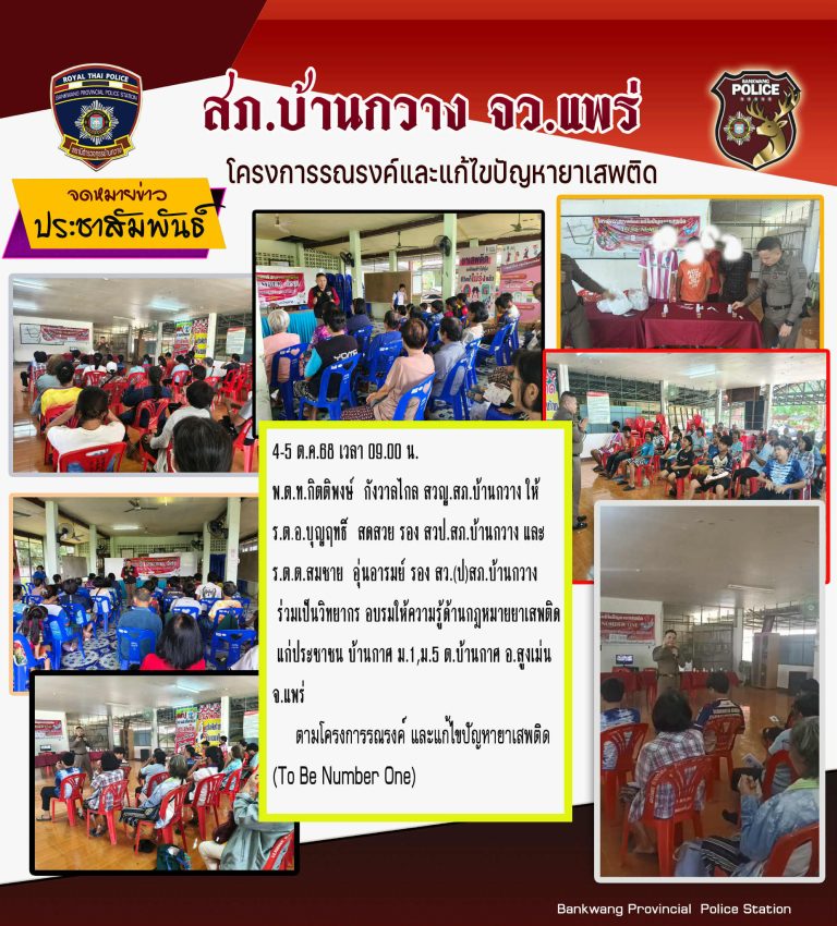 โครงการรณรงค์และแก้ไขปัญหายาเสพติด